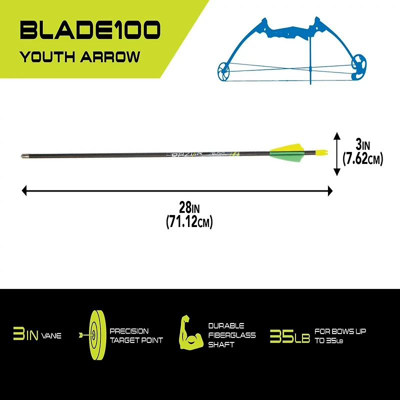 Allen Company Razor Blade 100 Youth Arrows 3-Pack