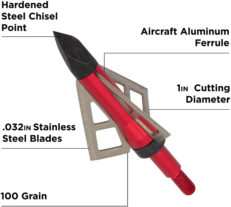 Allen Company Velox Photon Three-Blade Archery Broadheads 3-Pack