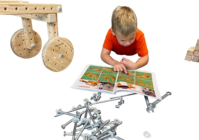 Funphix Woodmobiel Modular Construction STEM Toy