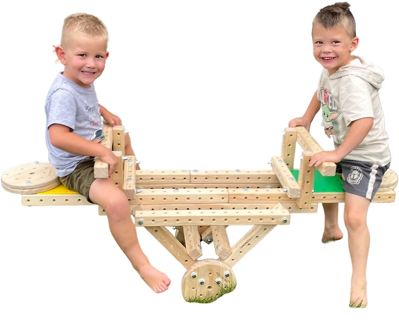 Funphix Woodmobiel Modular Construction STEM Toy