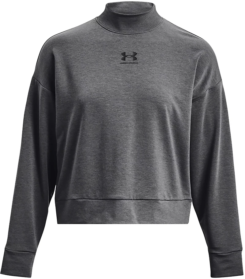 Under Armour Women's Rival Terry Mock Crew Sweatshirt