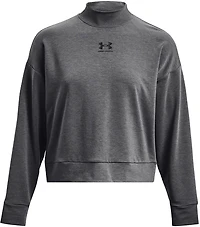 Under Armour Women's Rival Terry Mock Crew Sweatshirt