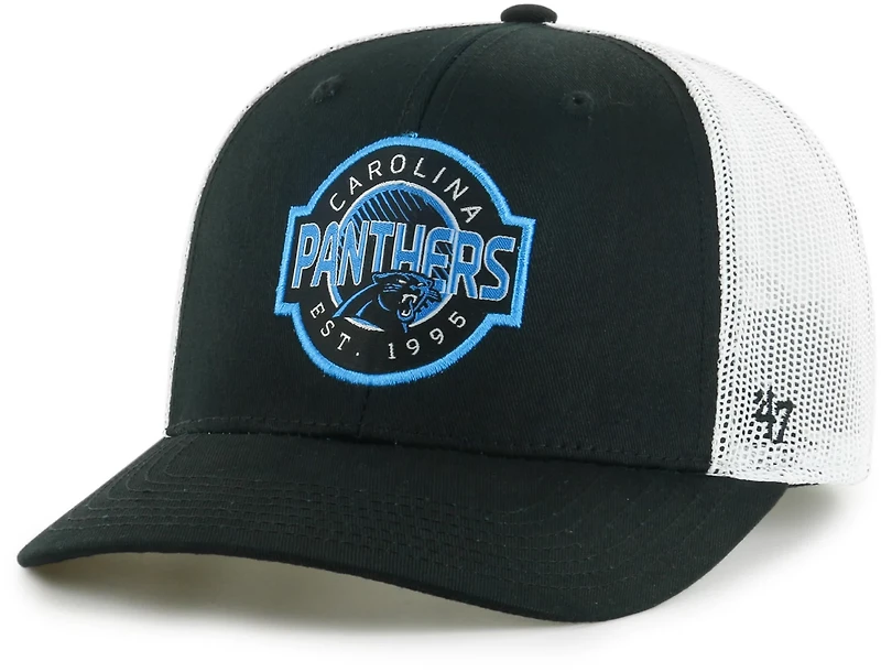 '47 Youth Carolina Panthers Primary Logo Scramble Strap Trucker Cap