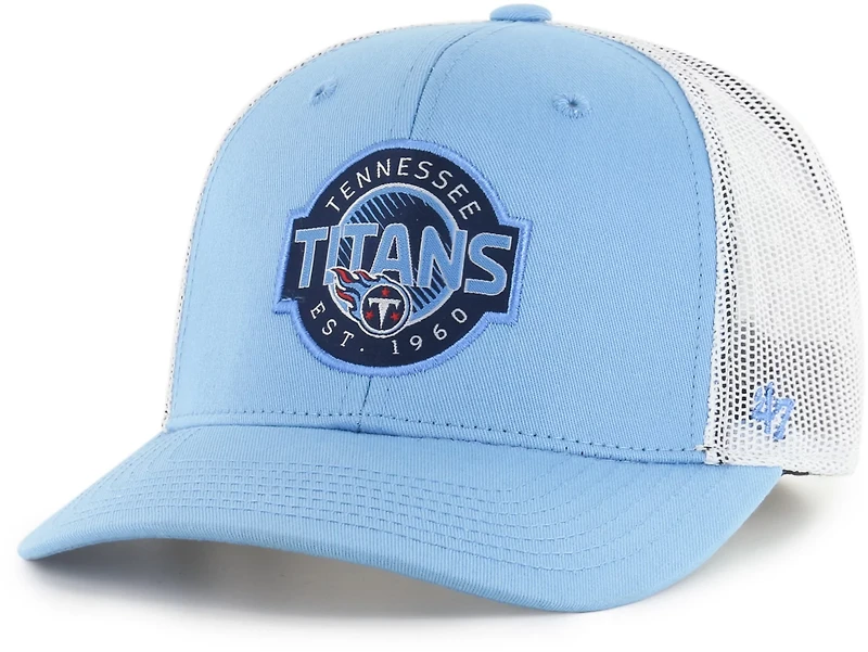 '47 Youth Tennessee Titans Primary Logo Scramble Strap Trucker Cap