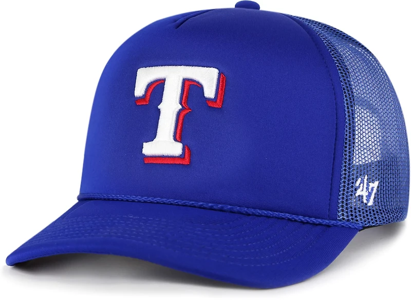'47 Men's Texas Rangers Foam Front Mesh Trucker Cap