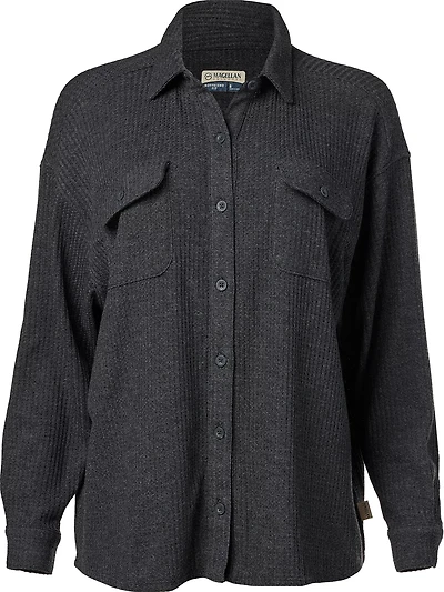 Magellan Outdoors Women's Happy Camper Waffle Shirt Jacket