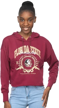 ZooZatz Women's Florida State University Crop French Terry Hoodie