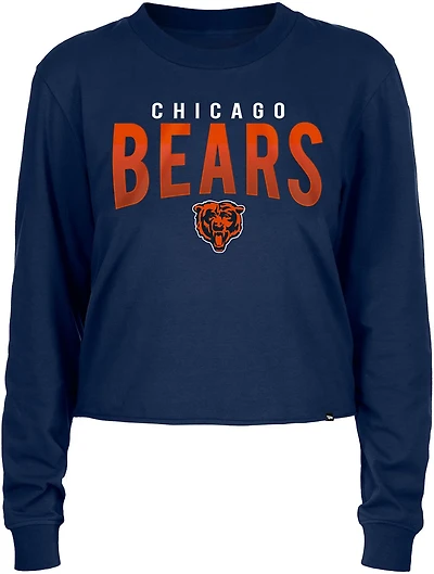 New Era Women's Chicago Bears Cropped Stretch Jersey Long Sleeve T-shirt