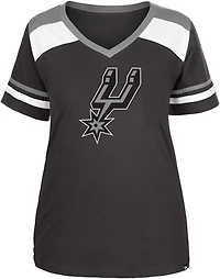 New Era Women's San Antonio Spurs V-neck T-shirt