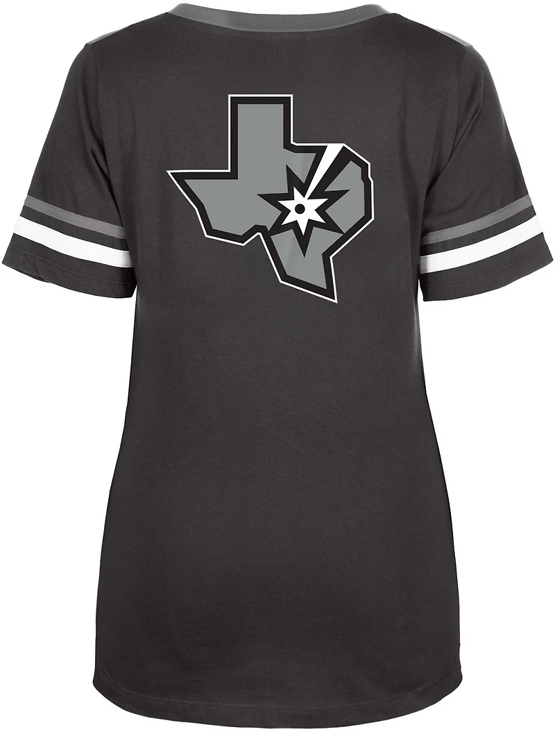 New Era Women's San Antonio Spurs V-neck T-shirt