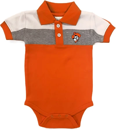 Atlanta Hosiery Company Infants' Oklahoma State University Colorblock Polo Creeper