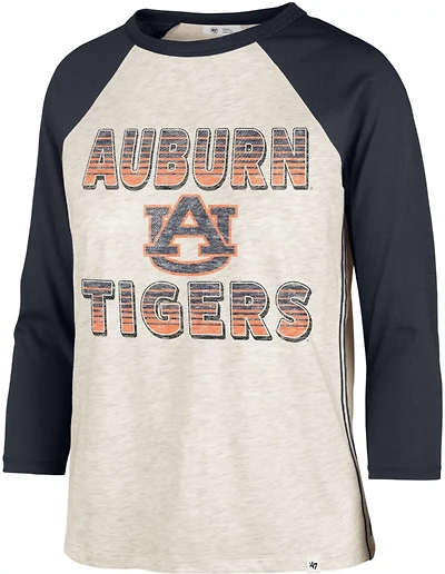 '47 Women's Auburn University Good Vibes Ava Raglan Long Sleeve Shirt