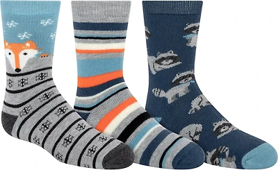 Magellan Outdoors Boys' Raccoon Fashion Crew Socks 3-Pack