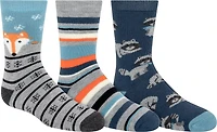 Magellan Outdoors Boys' Raccoon Fashion Crew Socks 3-Pack