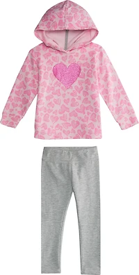 BCG Toddler Girls' Cheetah Fleece Hoodie and Leggings Set