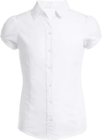 Nautica Girls' Y Neck Plus Blouse