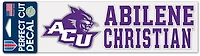 WinCraft Abilene Christian University 3 x 10 in Perfect Cut Decals