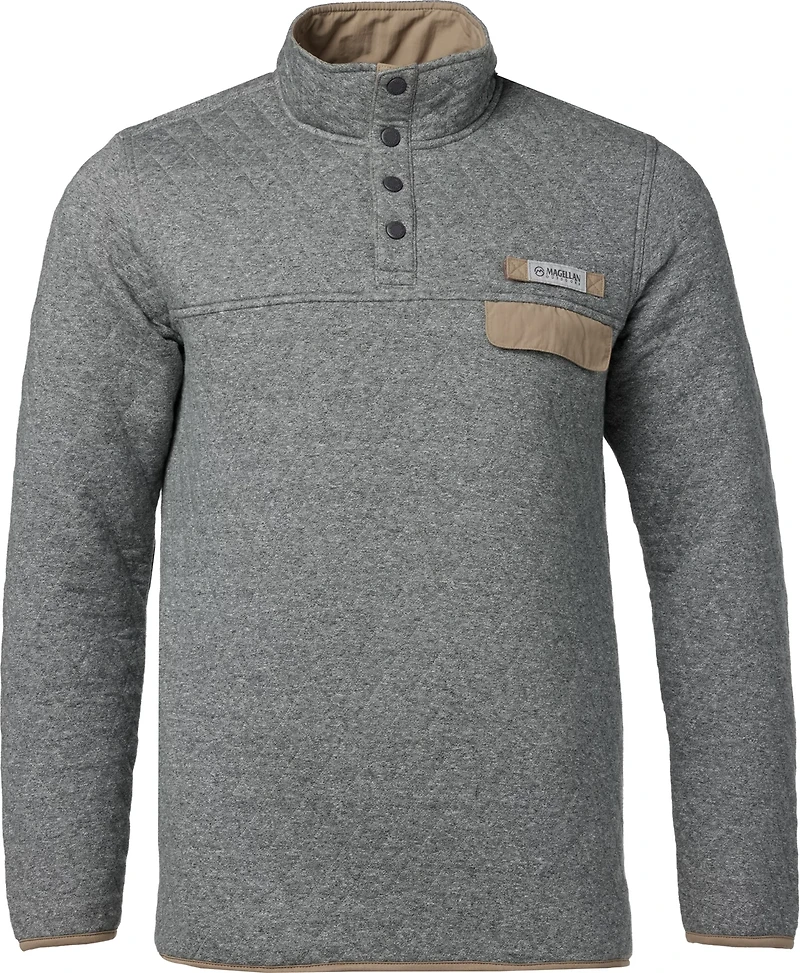 Magellan Outdoors Men's Campfire Quilted Quarter Snap Pullover