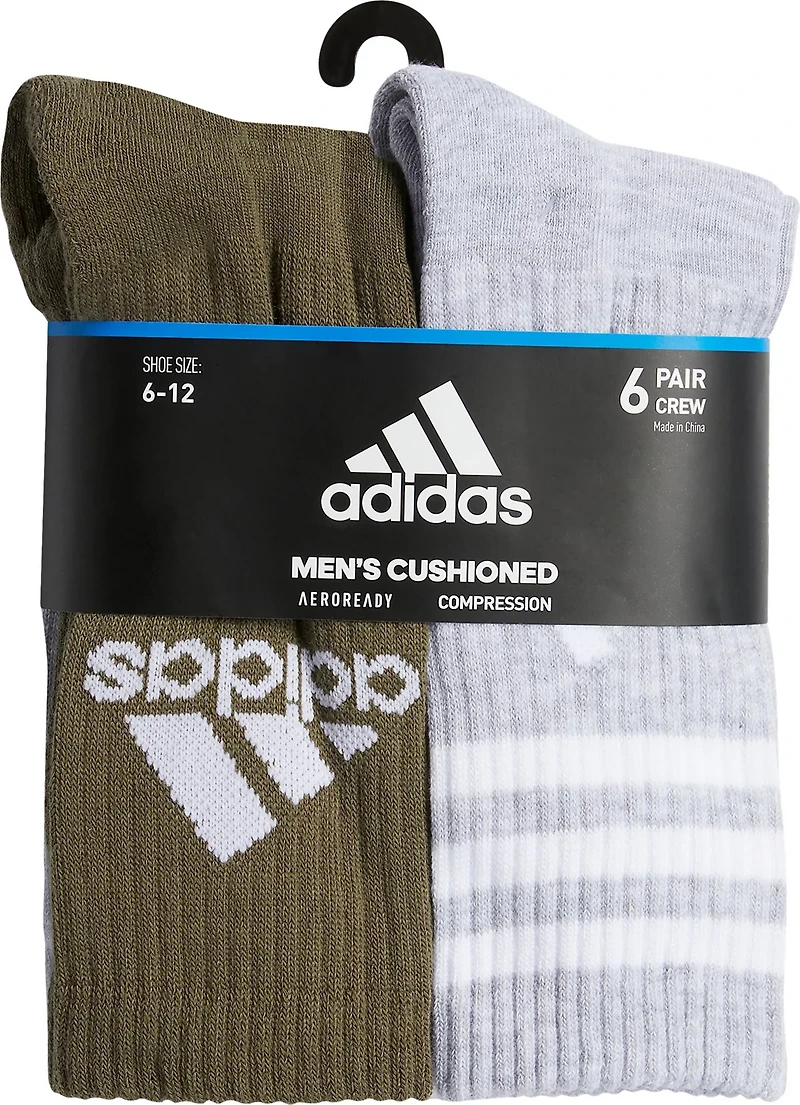 adidas Cushion Mixed Crew Socks 6 Pack