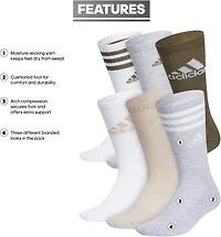 adidas Cushion Mixed Crew Socks 6 Pack