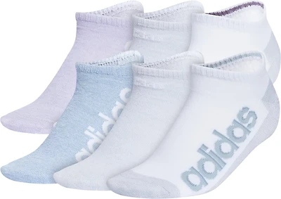 adidas Women's Superlite Linear 3 No-Show Socks 6-Pack