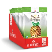 ReadyWise Simple Kitchen Organic Freeze-Dried Pineapples 6-Pack