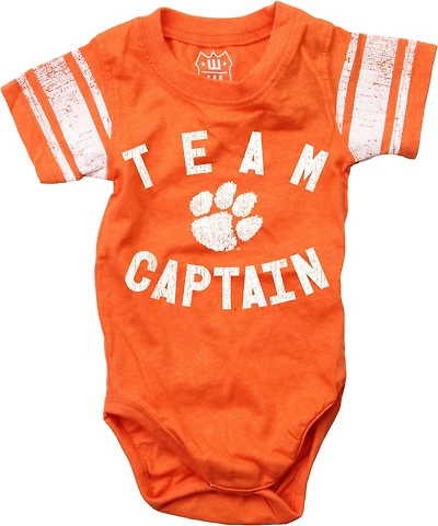 Wes and Willy Infants' Clemson University Sleeve Stripe Onesie