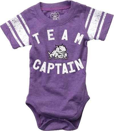 Wes and Willy Infants' Texas Christian University Sleeve Stripe Onesie