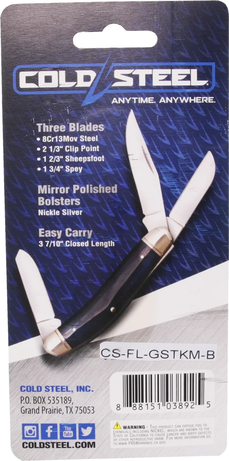 Cold Steel Gentleman's Stockman Folding Knife