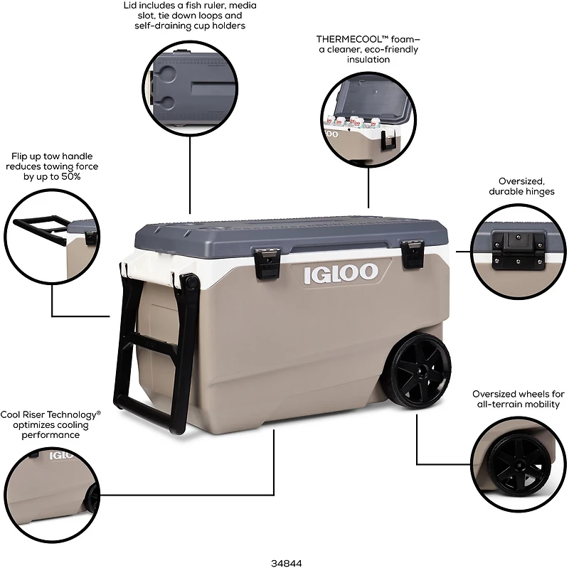 Igloo Latitude Roller 90 qt Cooler