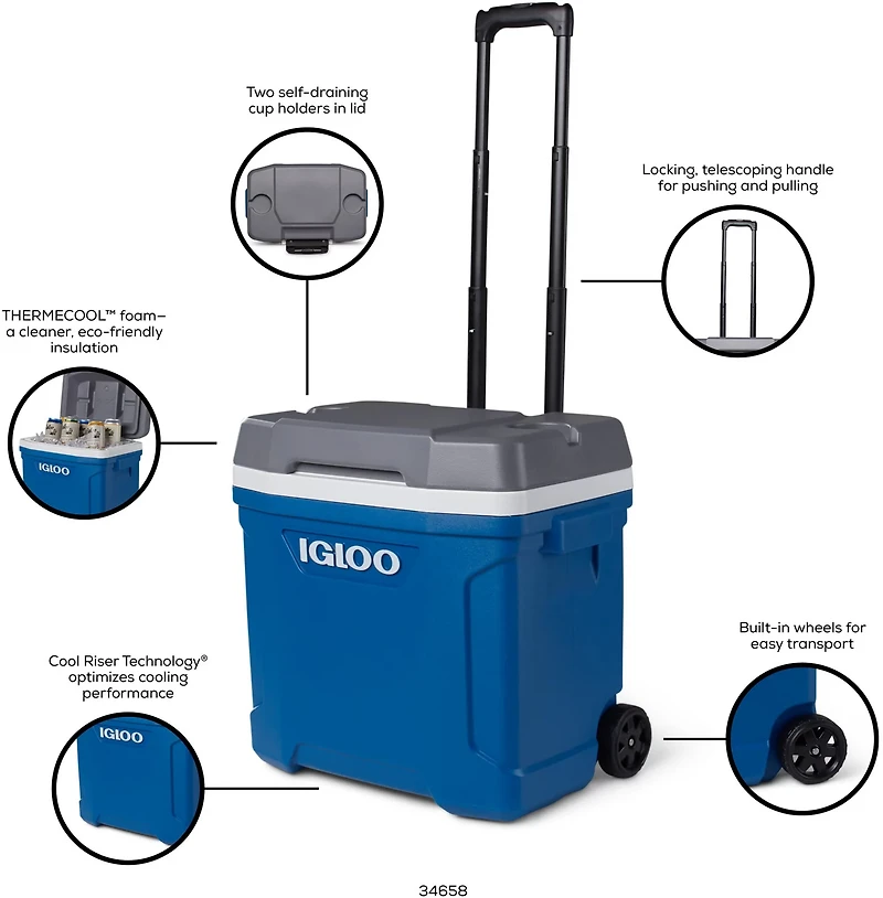 Igloo Latitude 30 qt Roller Cooler