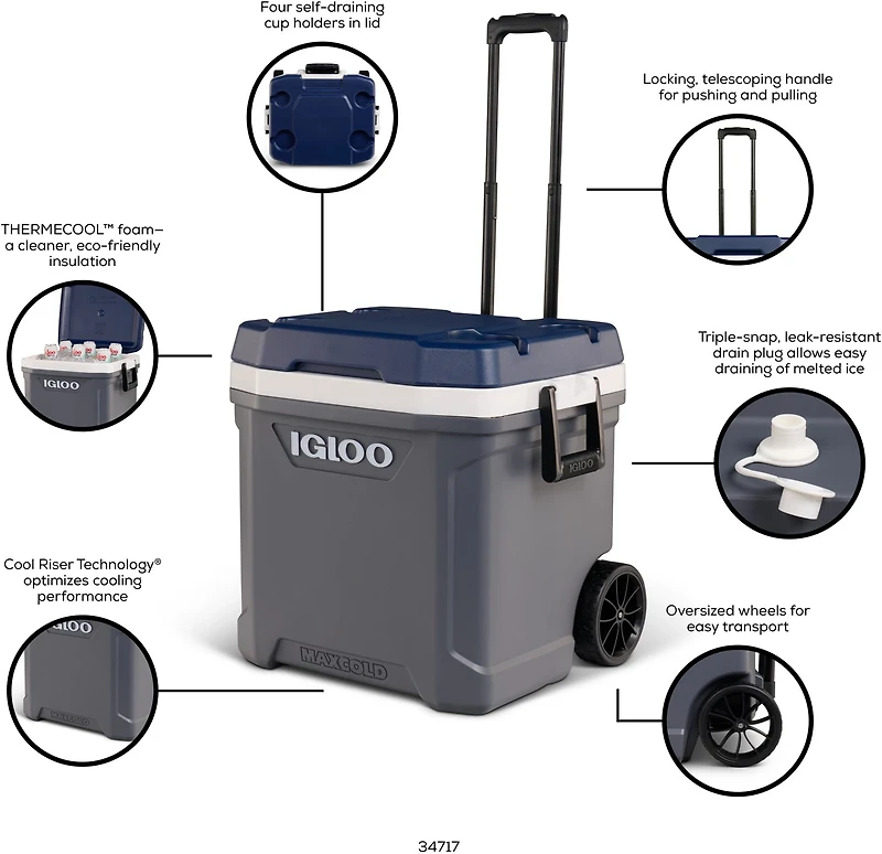 Igloo Maxcold Ultra Latitude 62 qt Wheeled Cooler