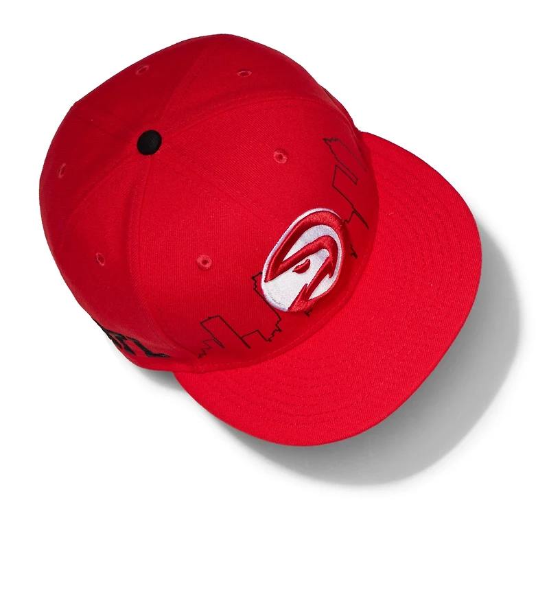 New Era Adults' Atlanta Hawks 9FIFTY DL City Scape Snap Cap
