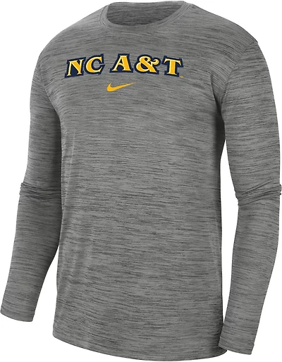 Nike Men's North Carolina A&T University Velocity Team Issue Long Sleeve T-shirt