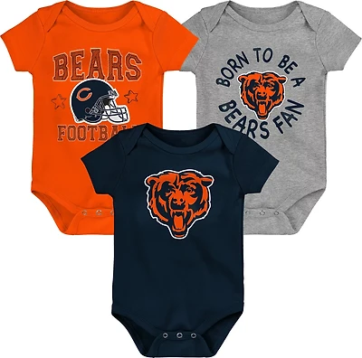 Outerstuff Infants' Chicago Bears Born to Be 3-Piece Creeper Onesie Set
