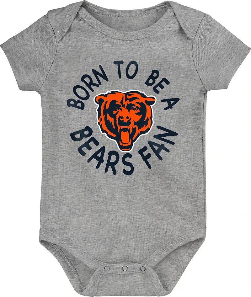 Outerstuff Infants' Chicago Bears Born to Be 3-Piece Creeper Onesie Set