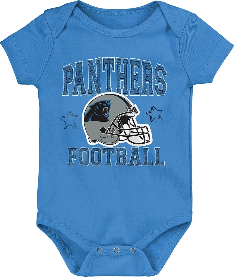 Outerstuff Infants' Carolina Panthers Born to Be 3-Piece Creeper Onesie Set