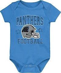 Outerstuff Infants' Carolina Panthers Born to Be 3-Piece Creeper Onesie Set