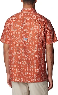 Columbia Sportswear Men's University of Texas Super Slack Tide Fish Fan Button Down Shirt
