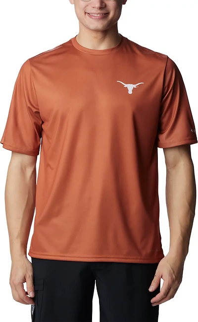 Columbia Sportswear Men's University of Texas Flag Terminal Tackle Short Sleeve Shirt