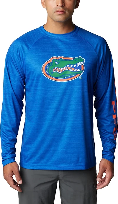 Columbia Sportswear Men's University of Florida PFG Terminal Tackle Heather Long Sleeve Shirt