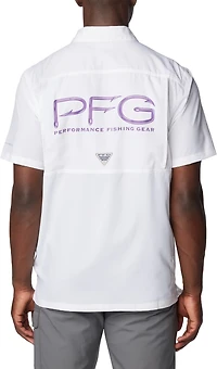 Columbia Sportswear Men's Louisiana State University PFG Slack Tide Camp Button Down Shirt