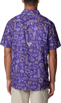 Columbia Sportswear Men's Louisiana State University Super Slack Tide Fish Fan Button Down Shirt