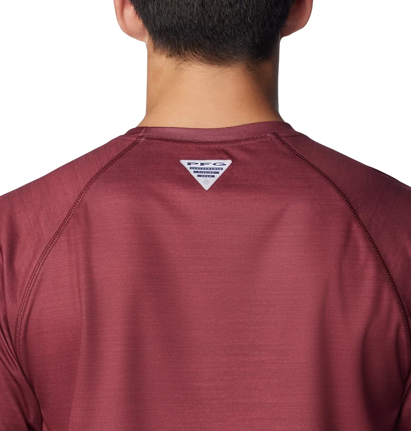 Columbia Sportswear Men's Texas A&M University PFG Terminal Tackle Heather Long Sleeve Shirt