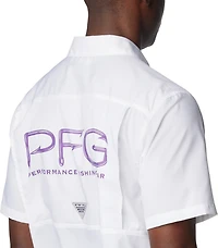 Columbia Sportswear Men's Louisiana State University PFG Slack Tide Camp Button Down Shirt