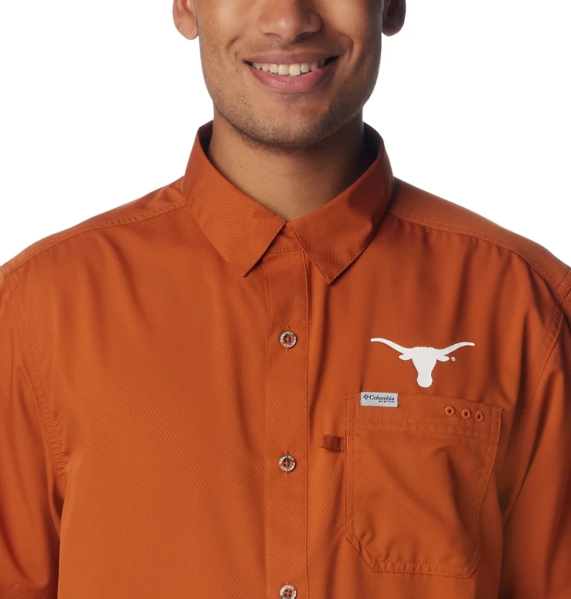 Columbia Sportswear Men's University of Texas PFG Slack Tide Camp Button Down Shirt