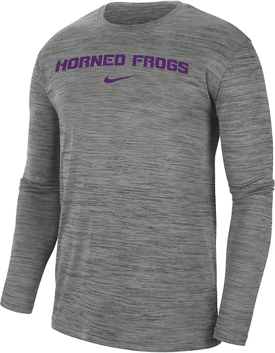 Nike Men's Texas Christian University Velocity Team Issue Long Sleeve T-shirt