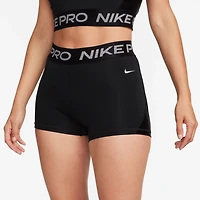 Nike Women's Pro Mid-Rise Shine Shorts 3