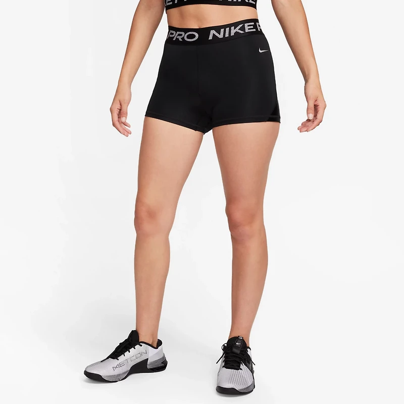 Nike Women's Pro Mid-Rise Shine Shorts 3