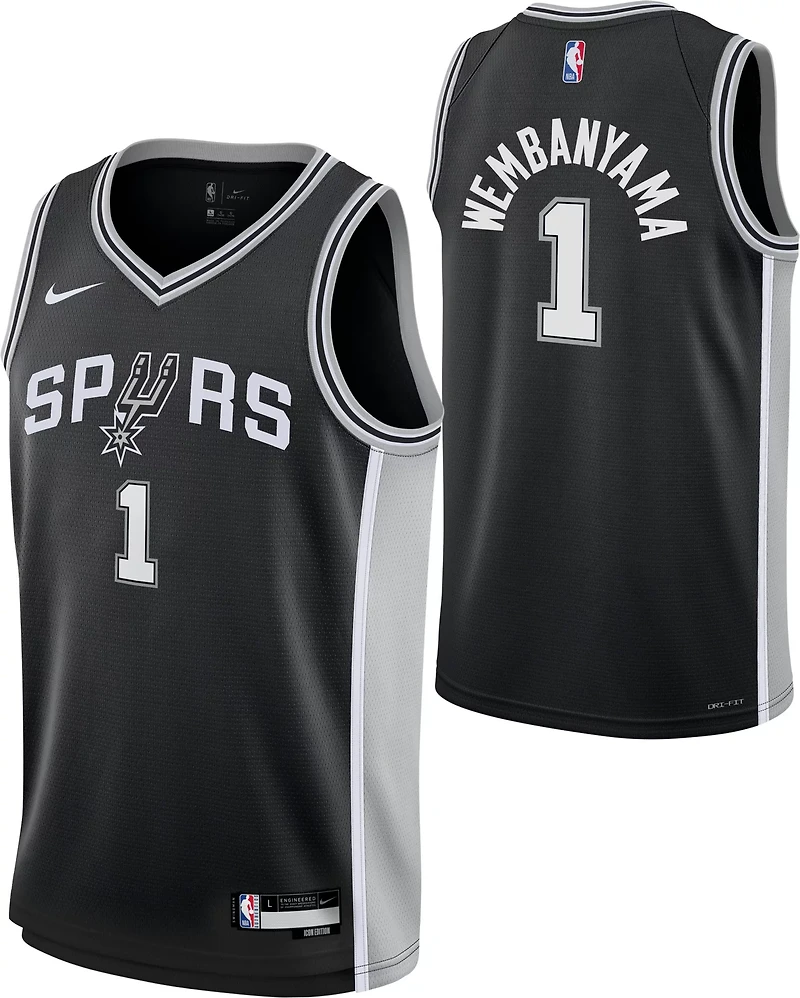 Nike Boys' San Antonio Spurs Victor Wembanyama 1 Icon Swingman Jersey